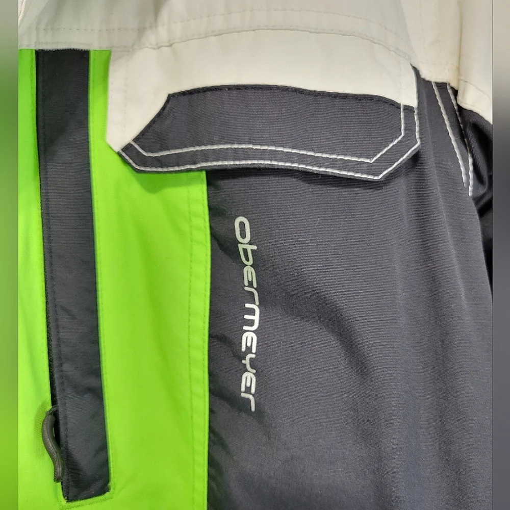 Obermeyer Snow Ski Winter Colorblock Neon Green Junior Hixcy Jacket Coat